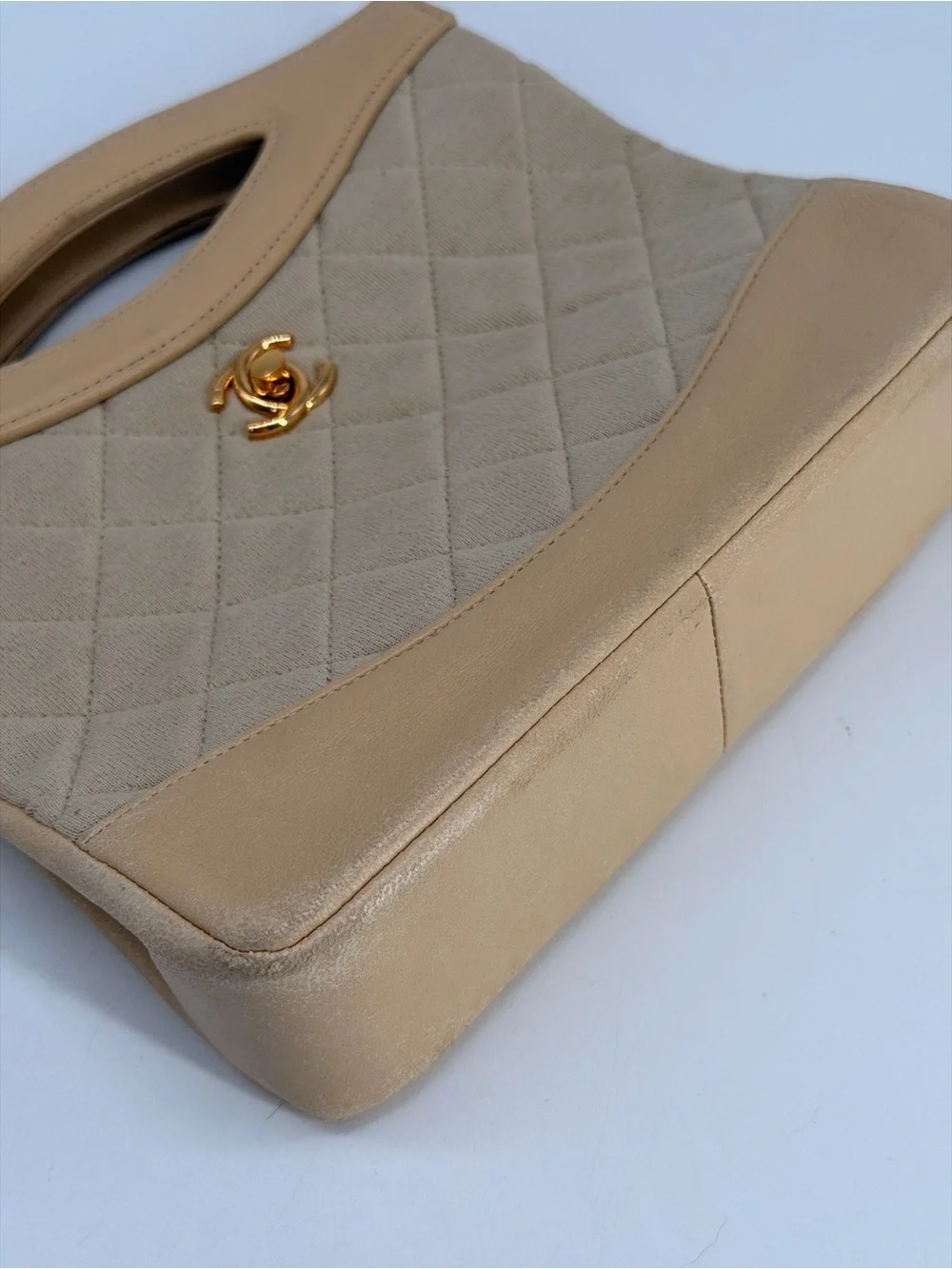 Chanel Mini Quilted 31 Handle Bag Beige